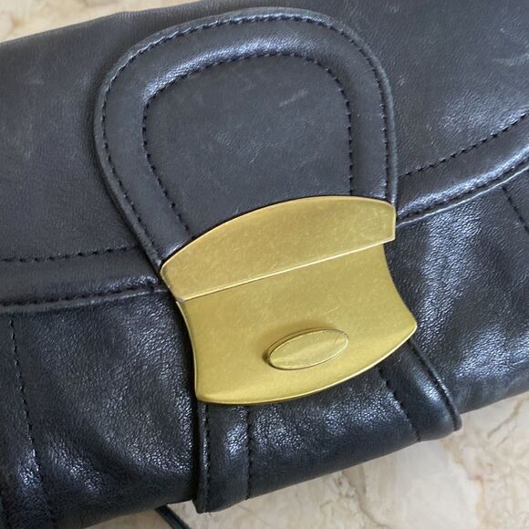 Kooba Leather Convertible Baguette Clutch Shoulder Bag - Picture 11 of 14